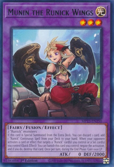 Munin the Runick Wings (MP23-EN250) [25th Anniversary Tin: Dueling Heroes Mega Pack]