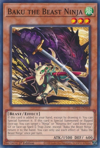 Baku the Beast Ninja (MP23-EN168) [25th Anniversary Tin: Dueling Heroes Mega Pack]