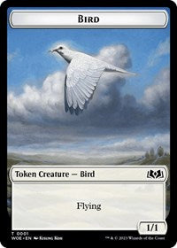 Bird // Food (0012) Double-Sided Token (1 // 12) [Wilds of Eldraine]