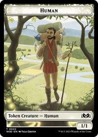 Human // Food (0012) Double-Sided Token (2 // 12) [Wilds of Eldraine]
