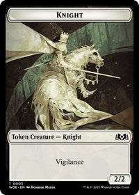 Knight // Food (0013) Double-Sided Token (3 // 13) [Wilds of Eldraine]