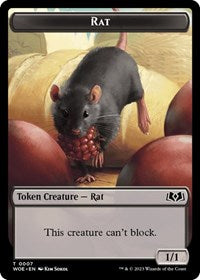 Rat // Food (0012) Double-Sided Token (7 // 12) [Wilds of Eldraine]