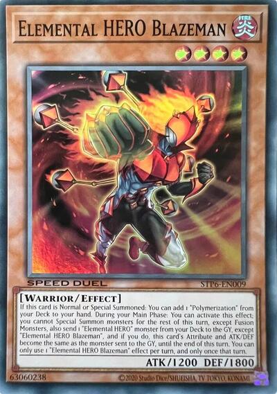 Elemental HERO Blazeman (STP6-EN009) [Speed Duel: Tournament Pack 6]