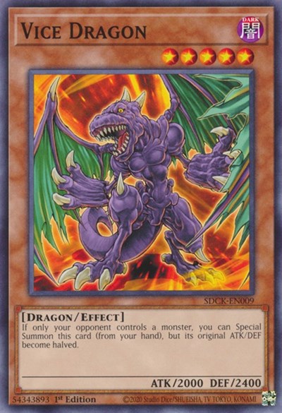 Vice Dragon (SDCK-EN009) [Structure Deck: The Crimson King]