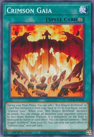 Crimson Gaia (SDCK-EN026) [Structure Deck: The Crimson King]