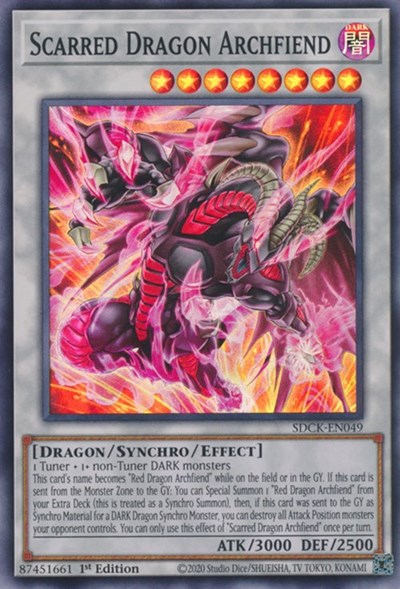 Scarred Dragon Archfiend (SDCK-EN049) [Structure Deck: The Crimson King]
