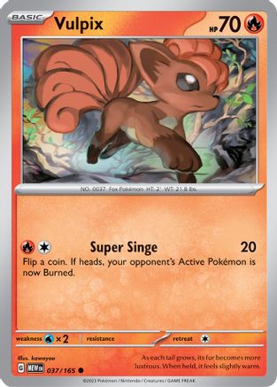 Vulpix 037/165  SV Scarlet & Violet 151 - Common