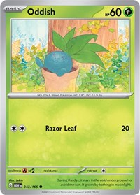 Oddish (043/165) [SV: Scarlet & Violet 151]