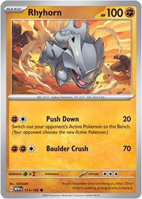 Rhyhorn (111/165) [SV: Scarlet & Violet 151]