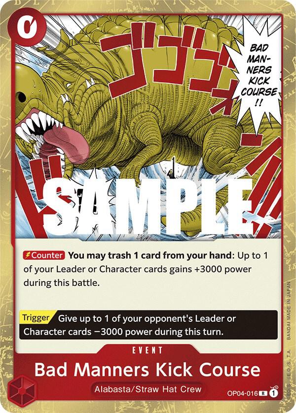 Bad Manners Kick Course (OP04-016) [Kingdoms of Intrigue]