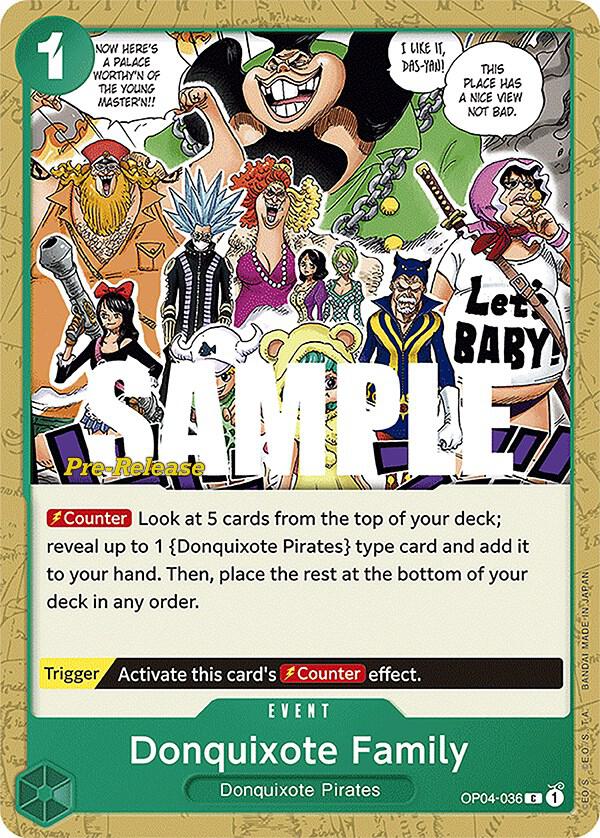 Donquixote Family (OP04-036) [Kingdoms of Intrigue Pre-Release Cards]