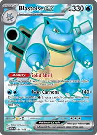 Blastoise ex - 184/165 (184/165) [SV: Scarlet & Violet 151]
