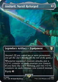 Anduril, Narsil Reforged (Borderless) (491) [Commander: The Lord of the Rings: Tales of Middle-earth]