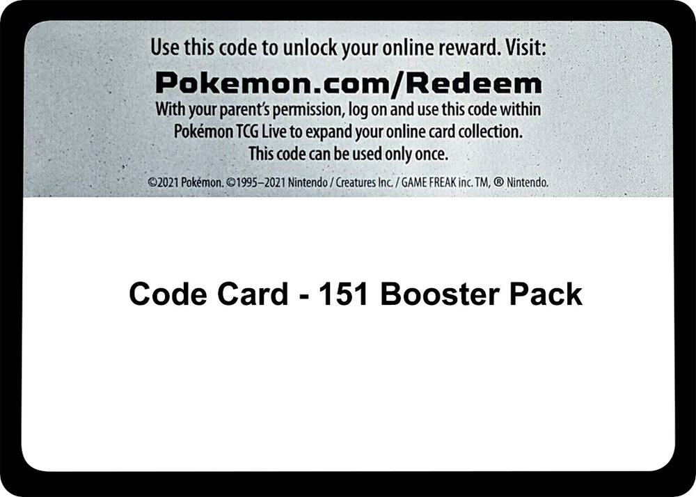 Code Card - 151 Booster Pack [SV: Scarlet & Violet 151]