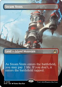 Steam Vents (Borderless) (298) [Ravnica Remastered]
