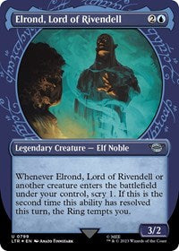 Elrond, Lord of Rivendell (Showcase) (Surge Foil) (799) [Universes Beyond: The Lord of the Rings: Tales of Middle-earth]
