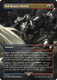 Fell Beast's Shriek (Borderless) (Surge Foil) (552) [Commander: The Lord of the Rings: Tales of Middle-earth]