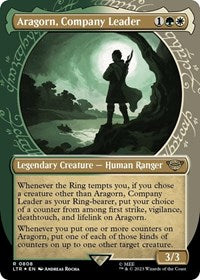 Aragorn, Company Leader (Showcase) (Surge Foil) (808) [Universes Beyond: The Lord of the Rings: Tales of Middle-earth]