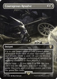 Courageous Resolve (Borderless) (Surge Foil) (550) [Commander: The Lord of the Rings: Tales of Middle-earth]