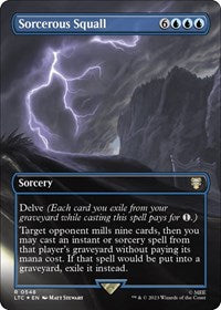 Sorcerous Squall (Borderless) (Surge Foil) (548) [Commander: The Lord of the Rings: Tales of Middle-earth]