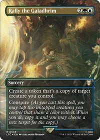 Rally the Galadhrim (Borderless) (Surge Foil) (543) [Commander: The Lord of the Rings: Tales of Middle-earth]