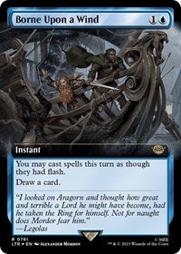 Borne Upon a Wind (Extended Art) (Surge Foil) (761) [Universes Beyond: The Lord of the Rings: Tales of Middle-earth]