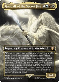 Gandalf of the Secret Fire (Borderless) (Surge Foil) (551) [Commander: The Lord of the Rings: Tales of Middle-earth]