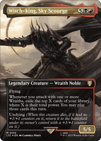 Witch-king, Sky Scourge (Borderless) (Surge Foil) (555) [Commander: The Lord of the Rings: Tales of Middle-earth]