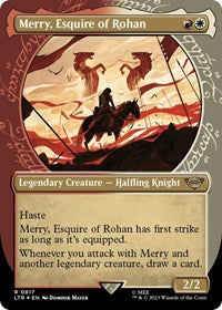 Merry, Esquire of Rohan (Showcase) (Surge Foil) (817) [Universes Beyond: The Lord of the Rings: Tales of Middle-earth]