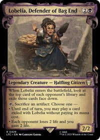 Lobelia, Defender of Bag End (Showcase Scrolls) (429) [Commander: The Lord of the Rings: Tales of Middle-earth]