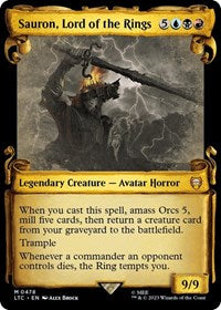 Sauron, Lord of the Rings (Showcase Scrolls) (478) [Commander: The Lord of the Rings: Tales of Middle-earth]