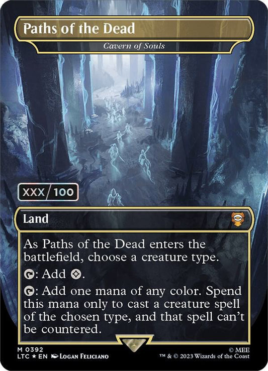 Paths of the Dead - Cavern of Souls (Borderless) (Serial Numbered) (392) [Commander: The Lord of the Rings: Tales of Middle-earth]
