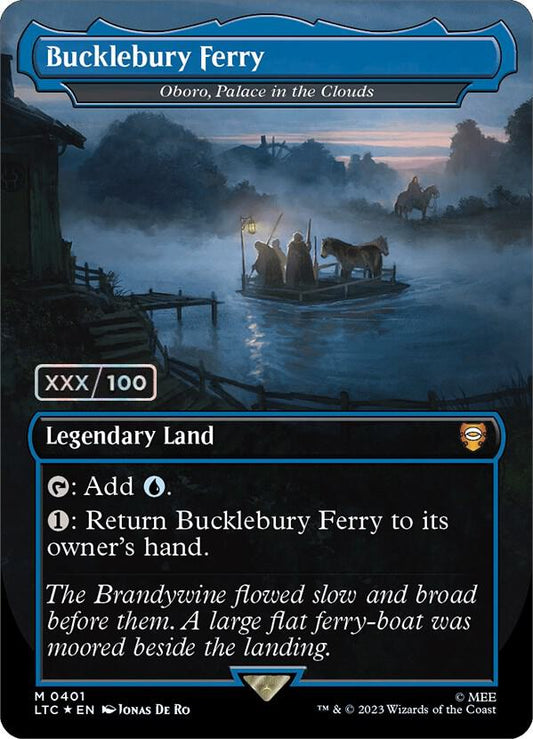 Bucklebury Ferry - Oboro, Palace in the Clouds (Borderless) (Serial Numbered) (401) [Commander: The Lord of the Rings: Tales of Middle-earth]