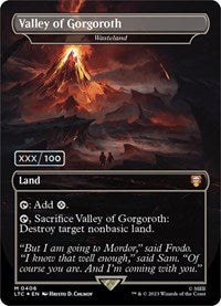 Valley of Gorgoroth - Wasteland (Serial Numbered) (406) [Commander: The Lord of the Rings: Tales of Middle-earth]
