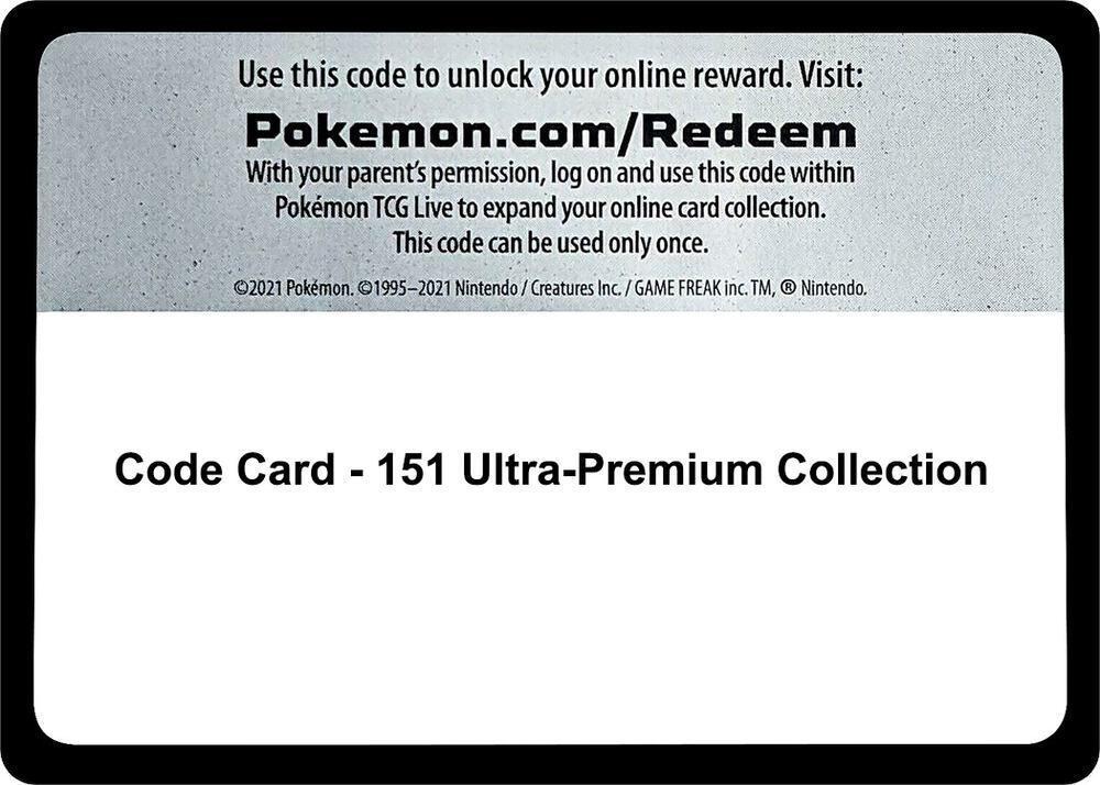 Code Card - 151 Ultra-Premium Collection [SV: Scarlet & Violet 151]