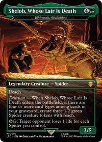 Shelob, Whose Lair Is Death - Ishkanah, Grafwidow (Borderless) (516) [Commander: The Lord of the Rings: Tales of Middle-earth]