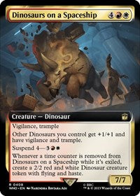 Dinosaurs on a Spaceship (Extended Art) (408) [Universes Beyond: Doctor Who]