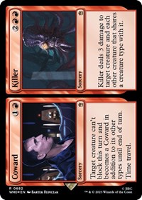 Coward // Killer (Surge Foil) (682) [Universes Beyond: Doctor Who]