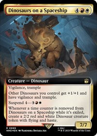 Dinosaurs on a Spaceship (Extended Art) (Surge Foil) (999) [Universes Beyond: Doctor Who]