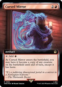 Cursed Mirror (Extended Art) (Surge Foil) (1065) [Universes Beyond: Doctor Who]