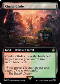 Cinder Glade (Extended Art) (Surge Foil) (1076) [Universes Beyond: Doctor Who]