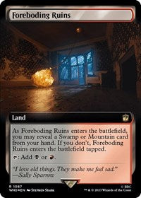 Foreboding Ruins (Extended Art) (Surge Foil) (1087) [Universes Beyond: Doctor Who]