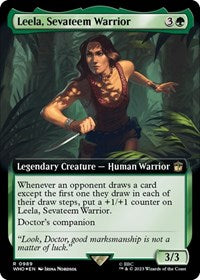 Leela, Sevateem Warrior (Extended Art) (Surge Foil) (989) [Universes Beyond: Doctor Who]