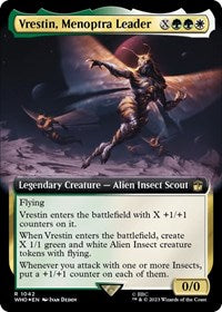 Vrestin, Menoptra Leader (Extended Art) (Surge Foil) (1042) [Universes Beyond: Doctor Who]