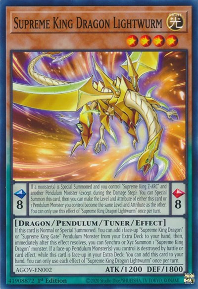 Supreme King Dragon Lightwurm (AGOV-EN002) [Age of Overlord]