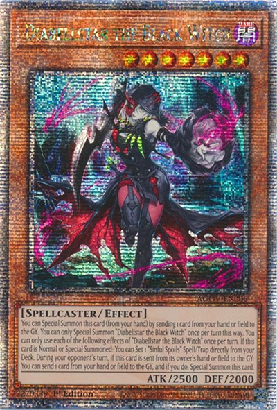 Diabellstar the Black Witch (Quarter Century Secret Rare) (AGOV-EN006) [Age of Overlord]