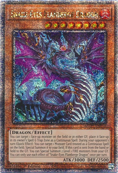 Snake-Eyes Flamberge Dragon (Quarter Century Secret Rare) (AGOV-EN010) [Age of Overlord]