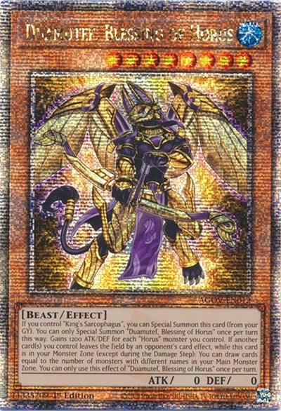 Duamutef, Blessing of Horus (Quarter Century Secret Rare) (AGOV-EN012) [Age of Overlord]