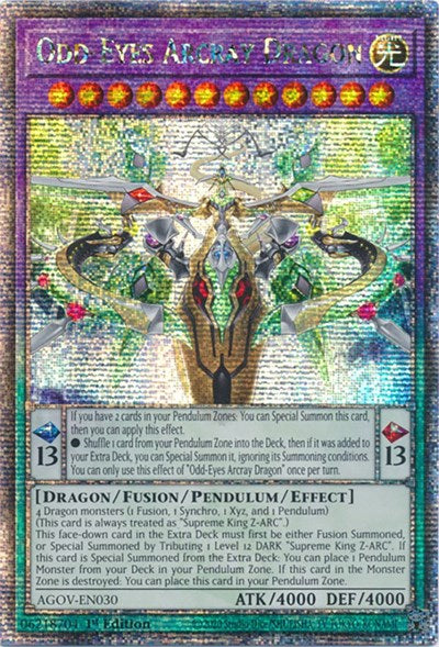 Odd-Eyes Arcray Dragon (Quarter Century Secret Rare) (AGOV-EN030) [Age of Overlord]