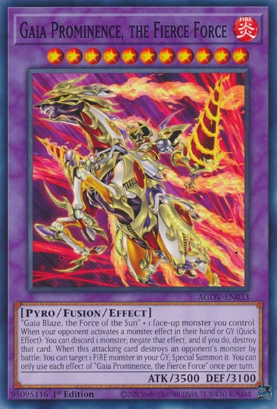 Gaia Prominence, the Fierce Force (AGOV-EN033) [Age of Overlord]